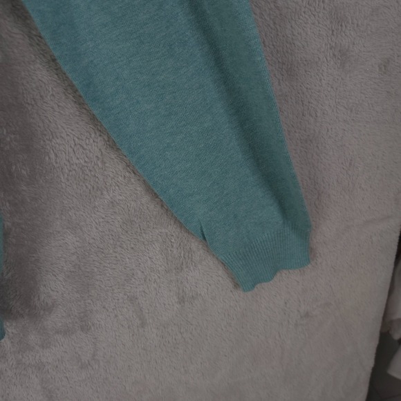 Johnnie O Quarter Zip Sweater Cotton Silk Blend Athleisure Size M Green Golf - Picture 8 of 14